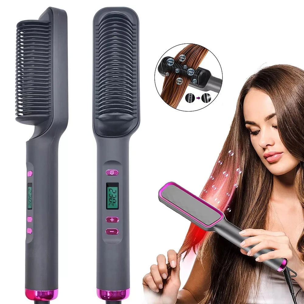 Electric Hot Comb Straightening Brush (Negative Ion)