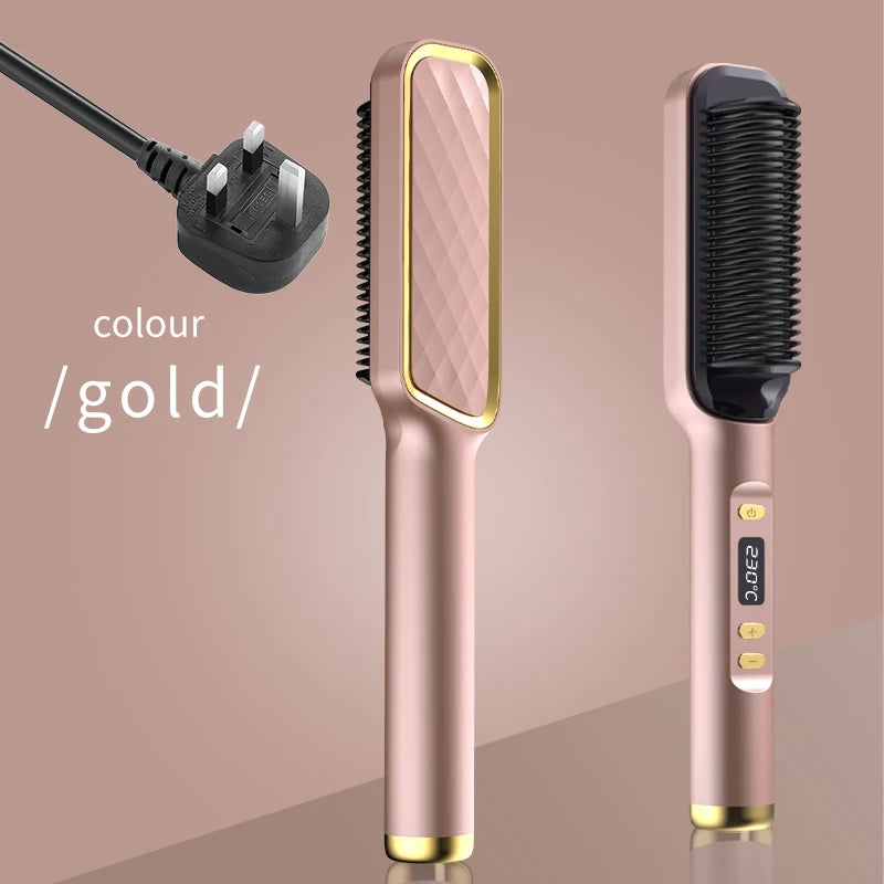 Electric Hot Comb Straightening Brush (Negative Ion)