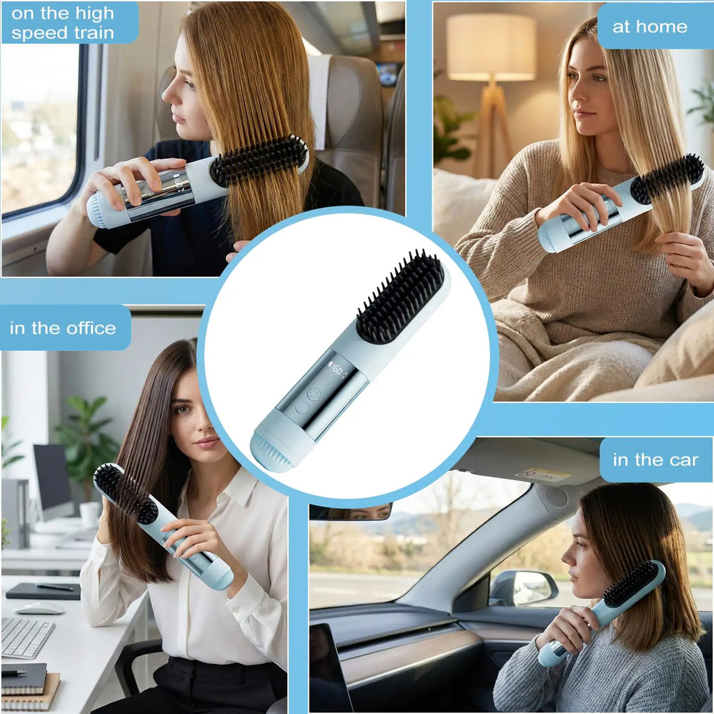 2026 Go Brush Pro™ Cordless Hair Straightener Brush