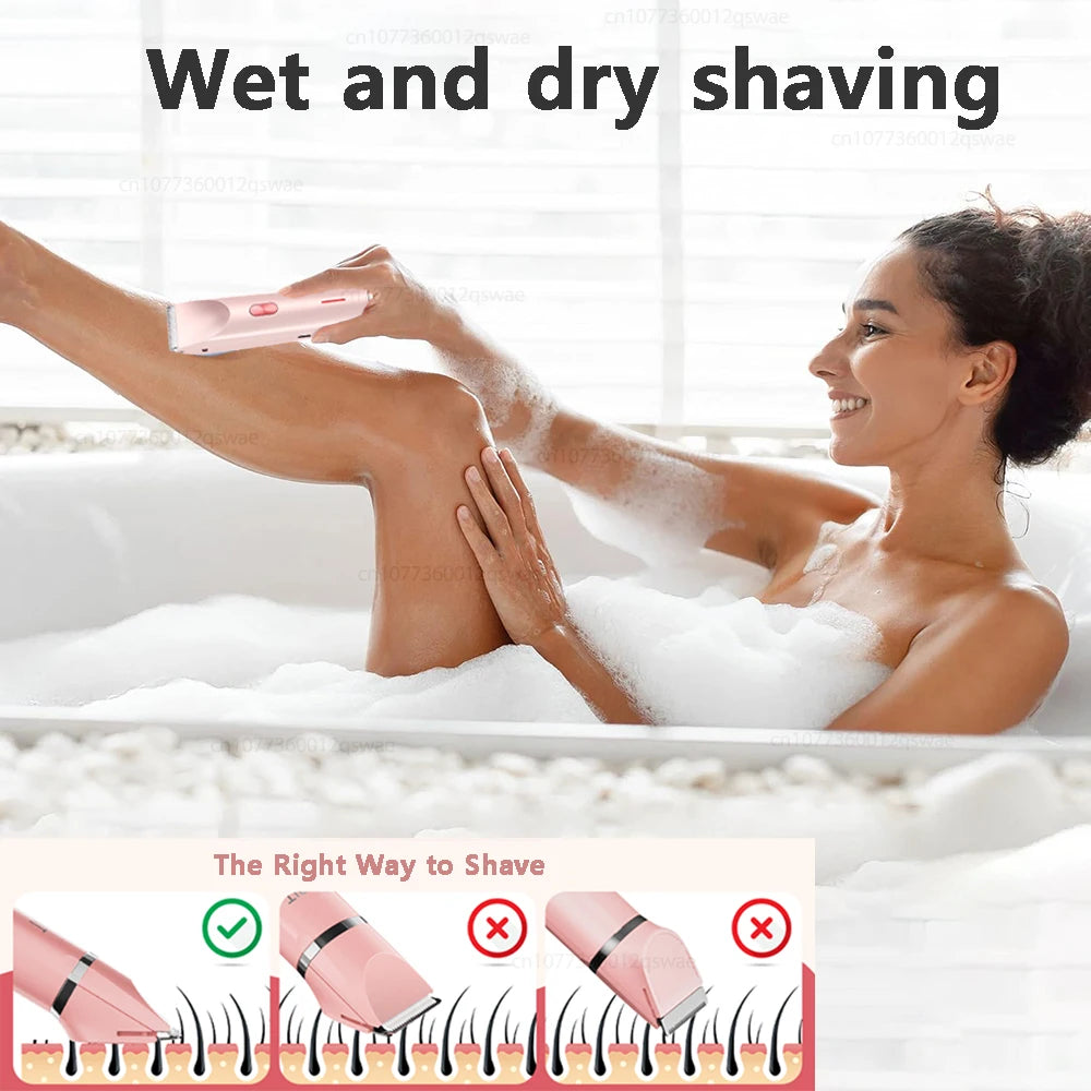 Waterproof Bikini & Body Hair Trimmer for Women