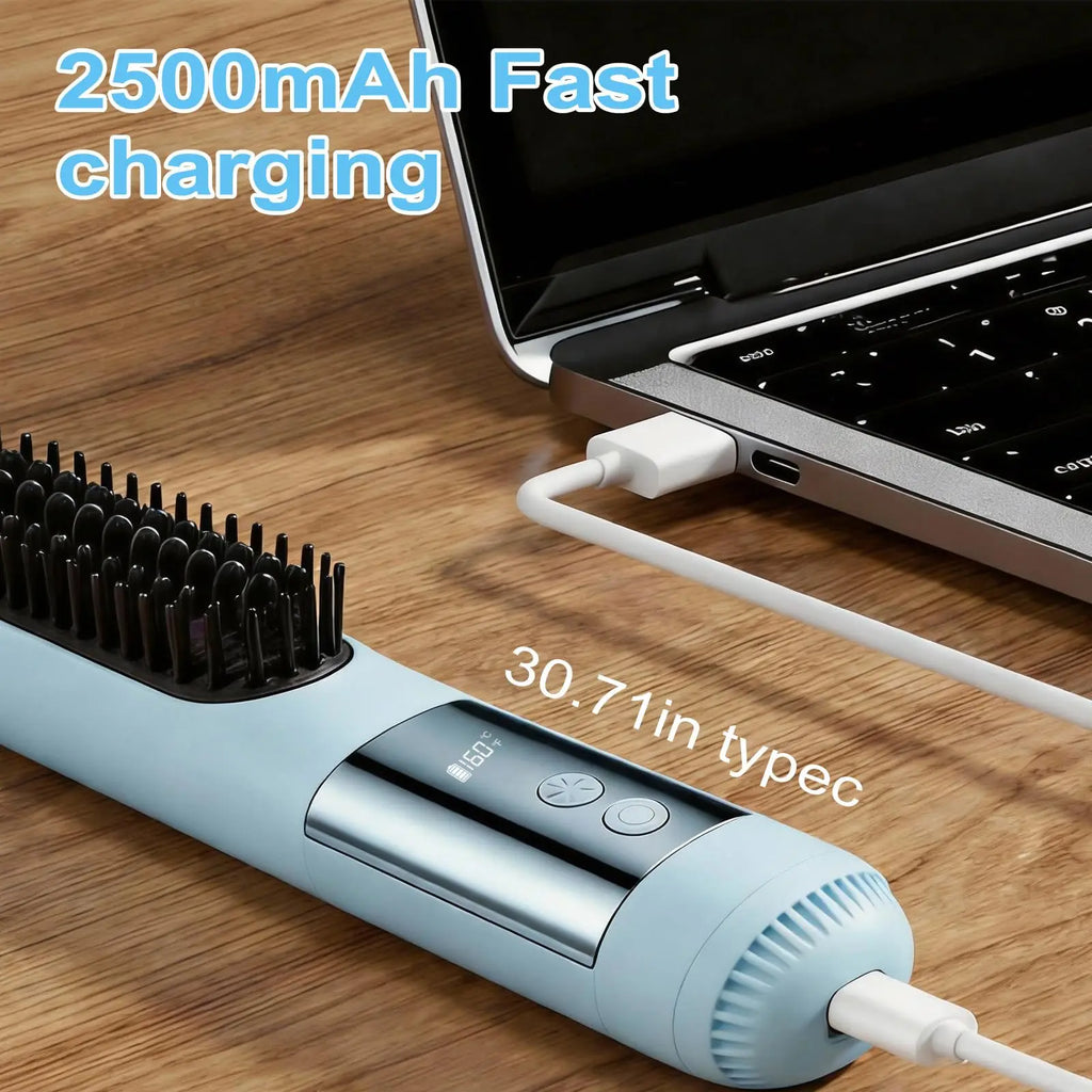 2026 Go Brush Pro™ Cordless Hair Straightener Brush