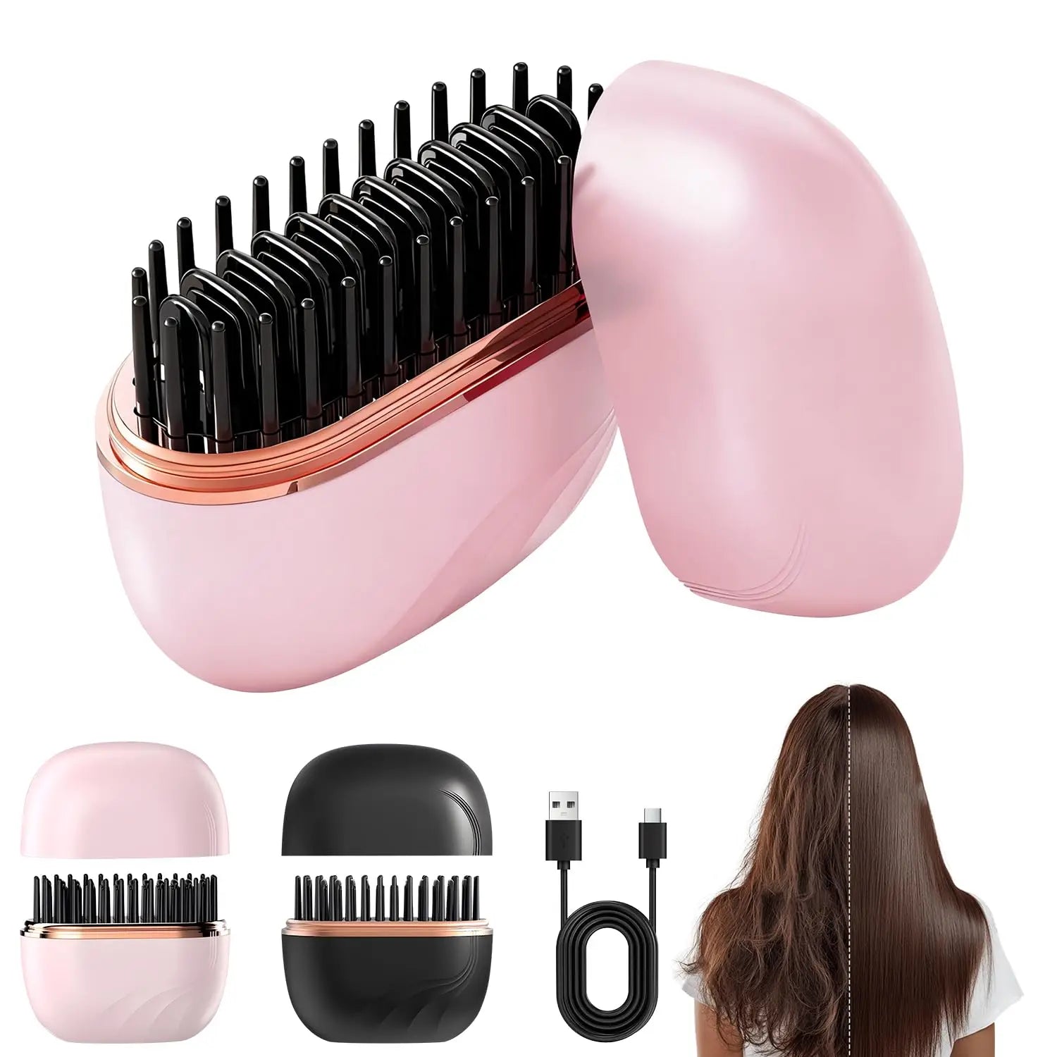 2026 Mini Cordless Hair Straightener Brush