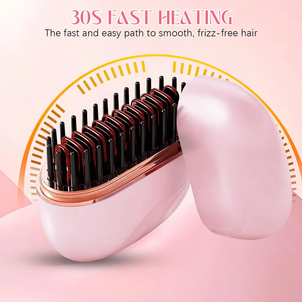 2026 Mini Cordless Hair Straightener Brush